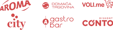 Montenegro chains: Voli, Domaća Trgovina, Aroma, City, Gastro Bar, Conto